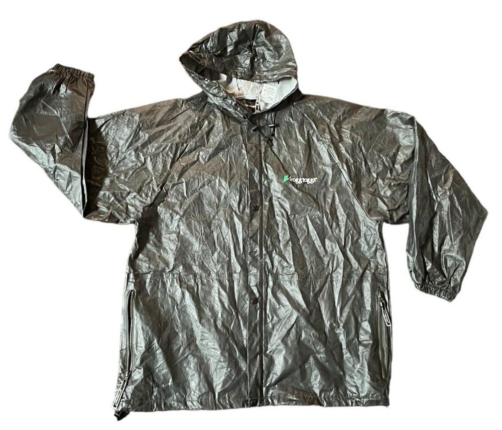 Frogg Toggs Gray Rain Jacket Medium Large Men